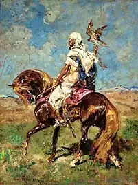 Arab Horseman with a Falcon