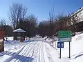 "Axe 1" of the Route Verte in the Lennoxville borough of Sherbrooke, used in the winter for cross-country skiing and snowshoeing.