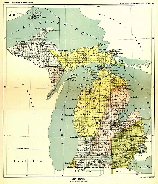 Major Native American land cessions that resulted in what is now Michigan