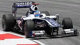 Rubens Barrichello during free practice at the Malaysian Grand Prix