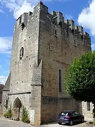 Saint Martial fortified church, dating from the 13th century.