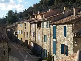 The main road in Vitrolles-en-Luberon