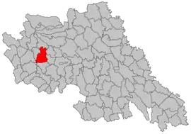 Location in Iași County