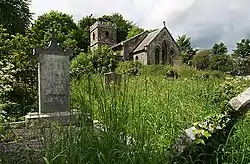 Ruined church and St Brigid's cemetery in Castlemagner townland