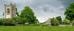 View of two church ruins at Tubrid.