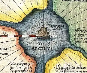 Old hand-drawn and colored map.