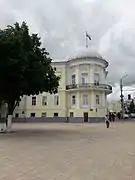 Pochtovaya street. The street is located next to Lenin's square.