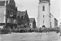 The Chevalier Guard Regiment and the Life Guard Horse Regiment of the Russian Imperial Guard in Insterburg, East Prussia. The town was under Russian occupation from 24 August – 11 September 1914.