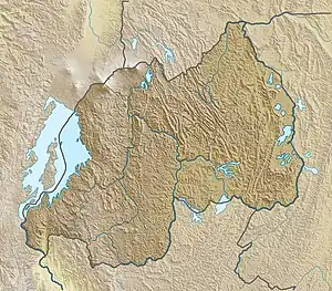 Location of the lake in Burundi and Rwanda.