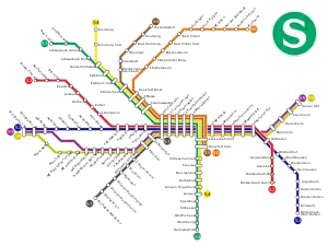 Rhine-Main S-Bahn route map