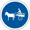 Animal-drawn vehicles only