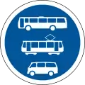 Buses, trams and mini-buses only