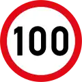 Speed limit of 100 km/h