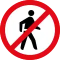 Pedestrian prohibited