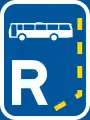 Start of a reserved lane for buses