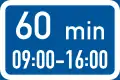 Parking is permitted within the hours specified, with a 60-minute limit