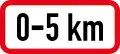 Applies for 5 kilometres