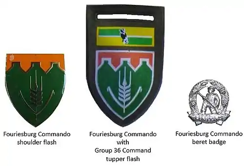 SADF era Fouriesburg Commando insignia