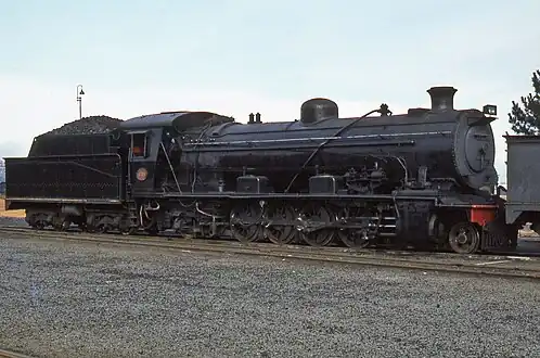 No. 1701 with a modified Type MP1 tender at Millsite, 1979