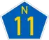 National route N11 shield