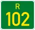 Regional route R102 shield