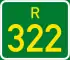 Regional route R322 shield