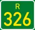 Regional route R326 shield