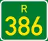 Regional route R386 shield