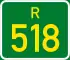 Regional route R518 shield