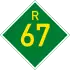 Provincial route R67 shield