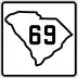 South Carolina Highway 69 marker