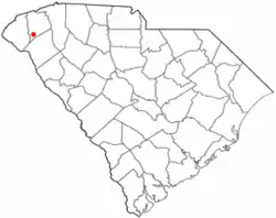 Location of Central within South Carolina