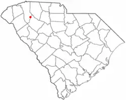 Location of Fountain Inn, South Carolina