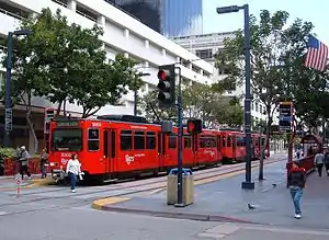 A trolley at Fifth Avenue station