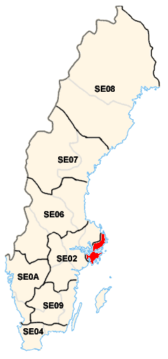 Location of Stockholm