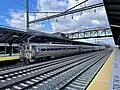 A SEPTA train stops at Claymont station