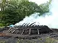 Charcoal pile in Walpersdorf, one of the last in the Siegerland