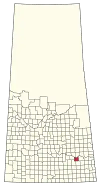 Location of the RM of Wolseley No. 155 in Saskatchewan