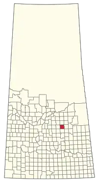 Location of the RM of Spalding No. 368 in Saskatchewan