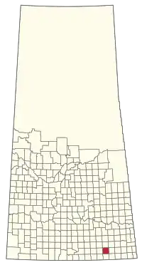 Location of the RM of Cymri No. 36 in Saskatchewan