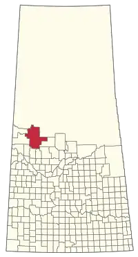 Location of the RM of Meadow Lake No. 588 in Saskatchewan