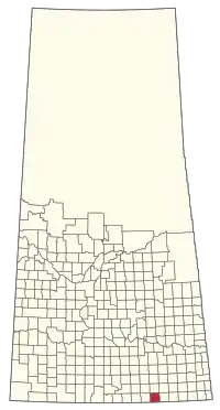 Location of the RM of Souris Valley No. 7 in Saskatchewan