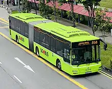 Image 173A bendy bus operated by Tower Transit Singapore (from Articulated bus)