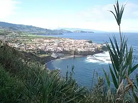 The coastal village of Maia, as seen from the hilltop belvedere