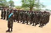 Soldiers of the Somali Armed Forces during their passing out.