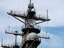 USS Cushing's forward mast on 21 September 2005