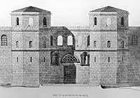 Reconstruction of the 5th century Porta Ferrea