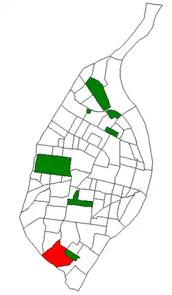 Location (red) of Boulevard Heights within St. Louis