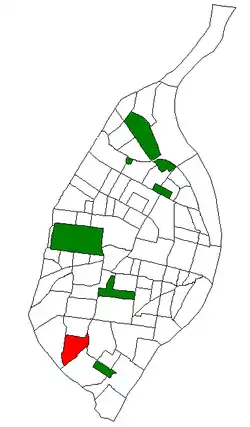 Location (red) of Princeton Heights within St. Louis