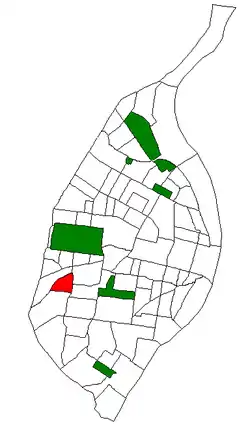 Location (red) of Clifton Heights within St. Louis